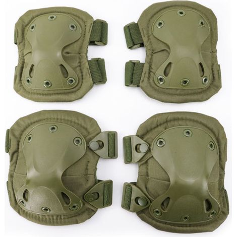 Genouillères professionnelles en gel vert armée, ultra-résistantes et antidérapantes (1/3)