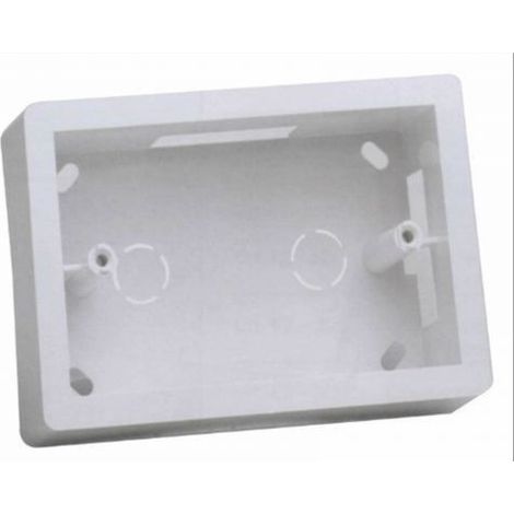 SCATOLA CASSETTA COMBINATA 3 POSTI DA PARETE IN ABS COLORE BIANCO