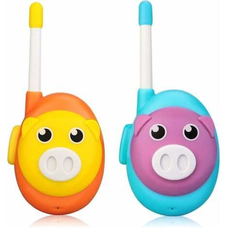 RB616 Kinder-Walkie-Talkie, Cartoon-Stil, einfach zu bedienen, Spielzeug für Kleinkinder (Jungen und Mädchen), Geschenk für 3- bis 12-Jährige, für Partys drinnen und draußen (1 Paar)