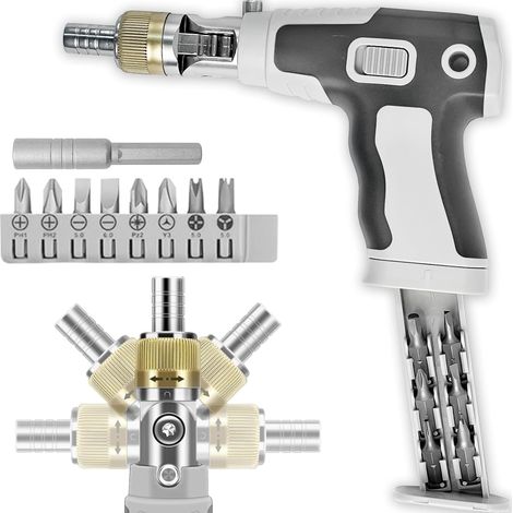 16-in-1 Multi Screwdriver Set - Ratchet Multibit Screwdriver Set with 14 Bits - Easy to Fold for DIY Home Use (Disassemblers) (1/5)