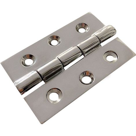 Six-hole hinge made of 316 stainless steel, 7.5 cm long x 5 cm wide x 2 mm thick, marine fittings.--DTEKGAZ