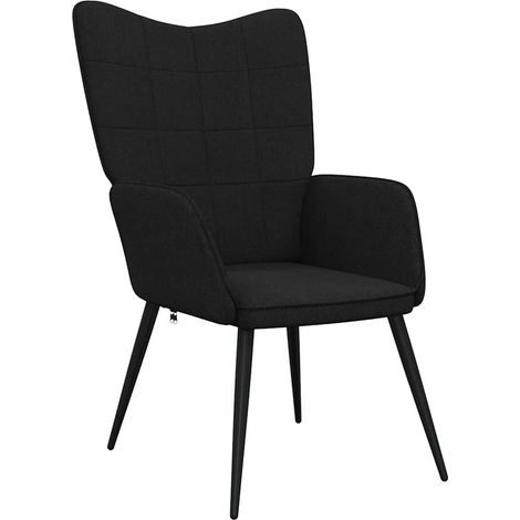 Chaise de relaxation Fauteuil relax - Noir Tissu BonneVie-97242 (1/5)