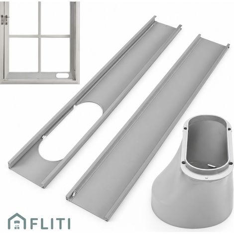 Kit d'étanchéité fenêtre pour climatiseur mobile, ABS robuste, réglable jusqu'à 110 cm, compatible tuyau 15 cm, installation facile (1/4)