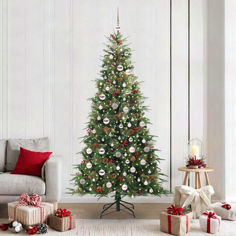 Künstlicher klappbarer Weihnachtsbaum Grün 210 cm PE und PVC