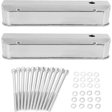Couvercles de Valve à déflecteur hauts en aluminium, 2 pièces, remplacement de polissage 6355 pour Ford BB BBF 429 460 (1/5)