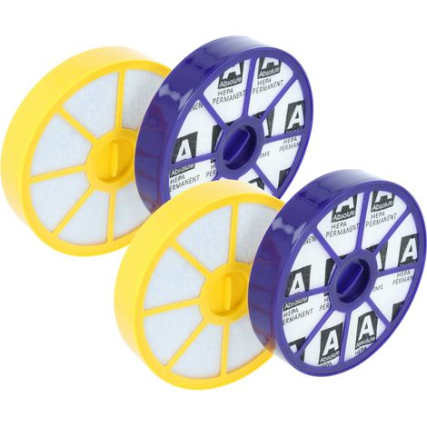 vhbw 2x filtre après-moteur HEPA, 2x filtre pré-moteur compatible avec Dyson DC14, DC15, DC08, DC05 aspirateur