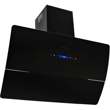 Vidaxl – Hotte murale silencieuse 756 m³/h 90 cm – Acier inoxydable et verre trempé – 3 vitesses – Filtre à graisse lavable – Écran LCD et commandes tactiles (1/6)