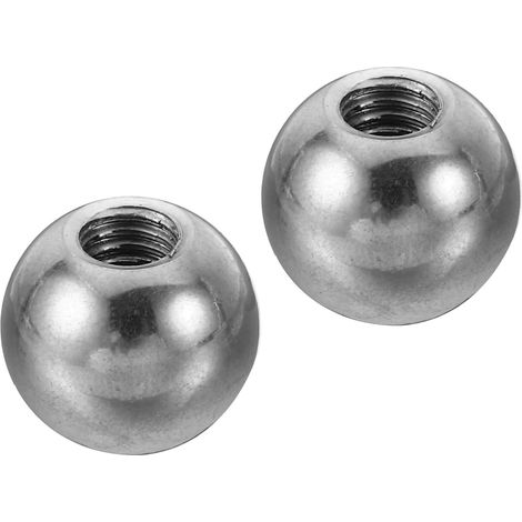 2 Pièces - Écrou Bouton - Acier Inoxydable - Filetage M6 pour Luminaire et Meuble - Résistant à la Corrosion - Argent - 15mm