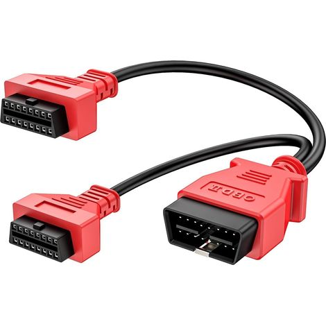 OBD2 Extension Cable 1 Foot/30CM, Original OBD 2 Splitter, 16-Pin OBD II Extension Cable, 1 Male to 2 Female Adapters, OBDII Extension Cable (1/5)