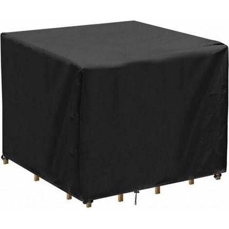 Housse Table Jardin Carrée - Tissu Oxford 420D Impermeable Anti-UV - Pour Table Chaise Meubles Extérieur - 90x90x90 cm - 1 Pièce (1/5)