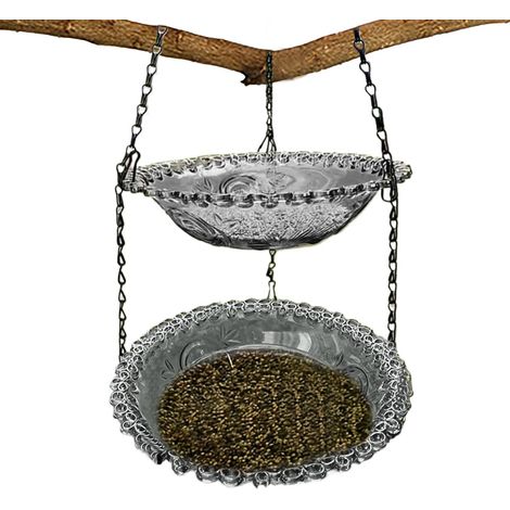 Bain d'oiseaux Bol à Eau pour Oiseaux,Décoration De Jardin pour Mangeoire Et Abreuvoir Oiseaux Bassin Extérieur Terrasse Pergola Pavillon Intérieur (1/5)
