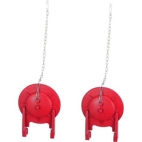Lot de 2 Clapets de Toilette en Caoutchouc Rouge, pour Réservoir (1/5)