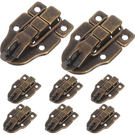 Ensemble de 8 fermoirs en bois pour boîtes, avec système (1/5)