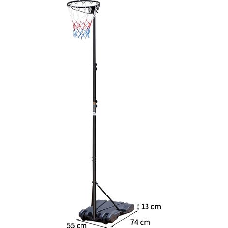 Panier de basket portable,hauteur réglable de 259,08 à 304,8 cm,sans panneau de dos,adapté à un usage intérieur/extérieur,pour les jeunes/adultes