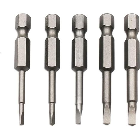 Lot de 5 embouts de tournevis magnétiques à tête hexagonale de 50 mm avec tête triangulaire en acier S2 traité thermiquement TA1.8 TA2.0 TA2.3 TA2.7 TA3.0 (1/5)