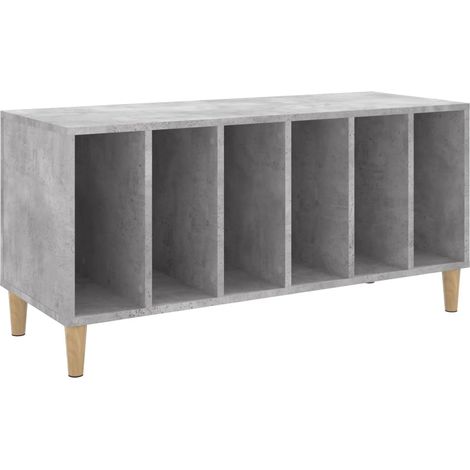 Armoire à disques - Meuble disques de rangement gris béton 100x38x48 cm bois d'ingénierie fr211 - Maison La Vie