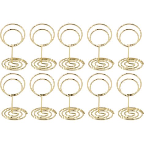 Lot de 10 porte-numéros de table en forme de cœur, avec pinces à photos, pour restaurants et bureaux. (1/5)