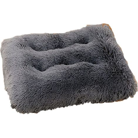 Coussin chauffant pour chat gris foncé - 60 x 40 cm - Pour chats jusqu'à 5 kg, doux, lavable, anti-dérapant (1/5)