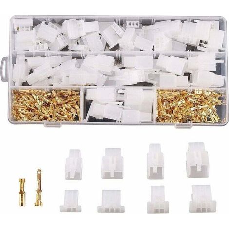 480Pcs 2.8Mm Automobile Connecteur Kit 2 3 4 6 Broches Automobile Fil Électrique Connecteurs Kit Pour Moto Moto Voiture Camion Scooter Bateaux Électrique Instruments (1/4)