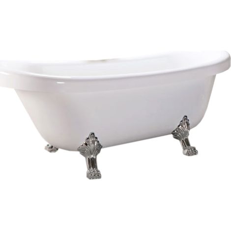 Baignoire ilôt retrò avec pieds argent – Marigold (1/5)