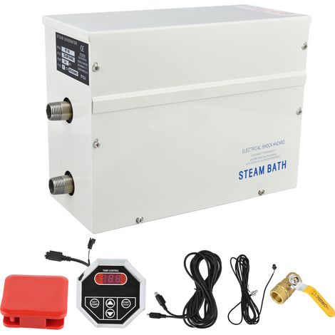 Générateur de vapeur 3KW pour douche à vapeur, détartrage automatique, SPA sauna, accessoire pour cabine de bain à vapeur, 220-240V (1/5)