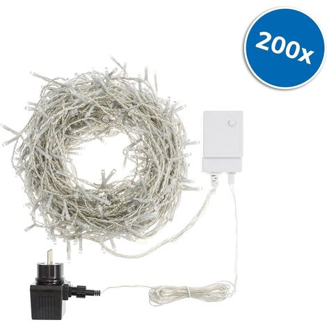 561075A Rideau lumineux de Noël 200 led 2 x 1,5  m lumière froide 8 effets