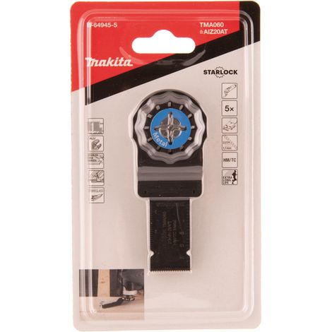 Lame de scie Makita B-64945-5 Starlock HM 20 mm 5 unités