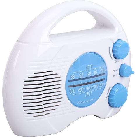 Radio de douche étanche, Portable, AM FM, suspendu, avec haut-parleur intégré, pour la maison, la salle de bain, la plage extérieure (1/5)