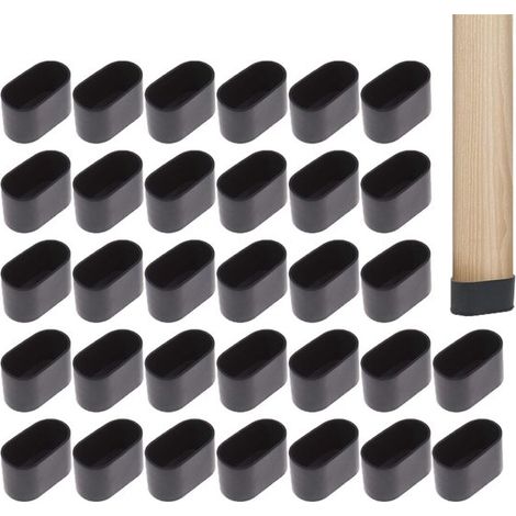 Set mit 32 Stuhlbeinschonern Ovale Stuhlbeinschoner 20 x 40 mm für Stühle, Tische, Schreibtische und Aktenschränke (1/5)