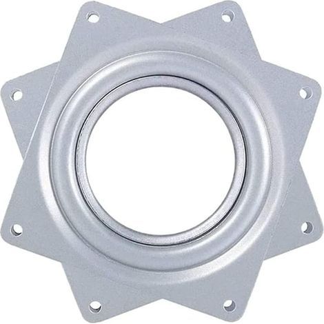 Roulement à Billes Plateau Pivotant,Plaque Pivotante,Base Pivotante,Plaque Tournant 360,Métal Carré Pivotant,Barre pour Tabouret de Bateau Pivotant,Plaque d'Assise pour Tabouret Pivotant,4 inches (1/5)