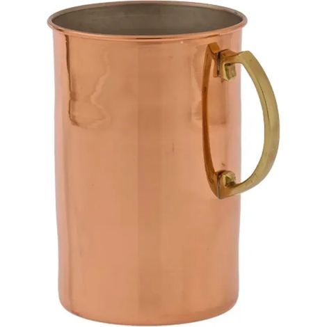 Chope à bière artisanale en étain et cuivre 1,5 L - Fabriquée à la main, design classique intemporel pour dégustation conviviale avec amis et famille, pièce décorative élégante et durable