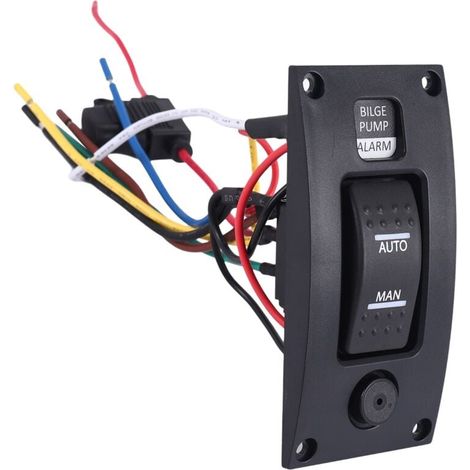 Interrupteur Étanche 12 24V Pompe Cale Panneau Commande Nettoyage Pont Bateau Alarme Marche Arrêt (1/4)