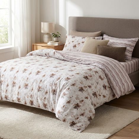 Les Uniques Doppelbett-Steppdecke 100% Baumwolle mit abstrakten Mustern - Bunt 4
