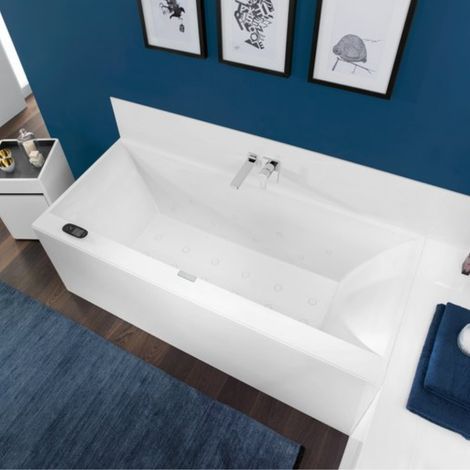 Baignoire VB Squaro Edge 12 1700x750x475mm rectangulaire avec système HC TP1 Blanc Alpin (1/4)