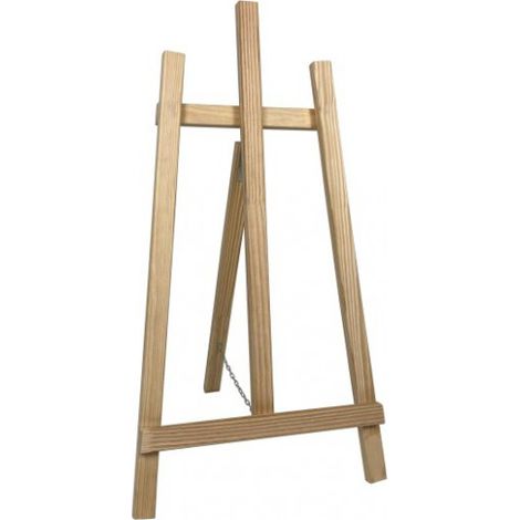 Chevalet trépied en bois brut de dimensions 90 x 49 cm pour ardoise (1/4)