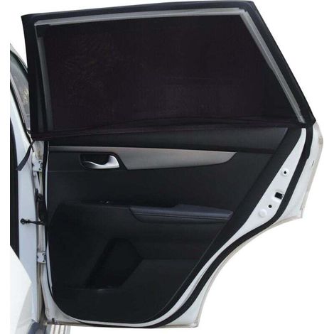 Sonnenschutz fürs Auto, maximaler UV-Schutz für Babys, Kinder und Haustiere, einfache Montage, 2 Sonnenschutzblenden, kompatibel mit den meisten Fahrzeugen, Schwarz (L)