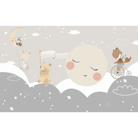Papier peint panoramique Enfants - Animaux - 325 cm x 203 cm (1/2)