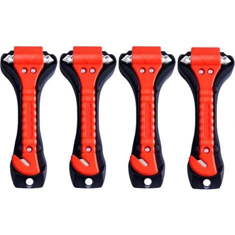 marteau d'urgence pour voiture - 4ensemble de pièces -Coupe-ceinture de sécurité -Ciseaux de ceinture de sécurité (1/5)