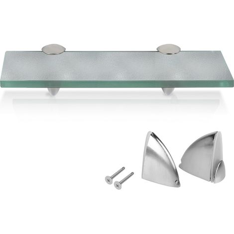 Randaco Ripiano Ripiano a parete Ripiano in vetro Contenitore in vetro satinato 30 x 10 cm