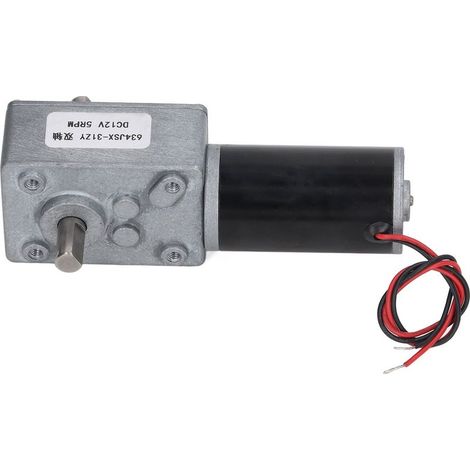 Moteur réducteur 12V double arbre autoblocant, motoréducteur à engrenages basse vitesse 5 tr/min, sens de rotation réversible (1/5)