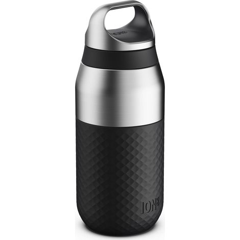 Gourde Isotherme 320 ml (11 oz) - Acier Inoxydable Étanche, Revêtement Céramique, Isolation Sous Vide pour Boissons Chaudes et Froides, Passe au Lave-Vaisselle, Noir (1/5)