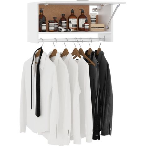 Porte manteau mural Blanc 70x32,5x35 (1/5)