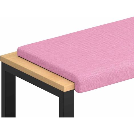 Bankkissen Stoff Rosa Tiefe 35 cm vidaXL