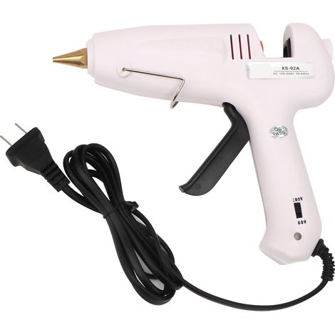Pistolet à colle chaude en silicone, outil électrique réglable avec poignée ergonomique et prise américaine. (1/5)