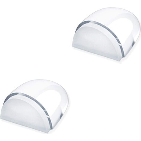 Stop Porte - En Plastique Transparent Adhésif - Pour Sol Lisse - Sans Perçage - Par Paquet De 2 (1/5)