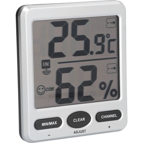 Kabelloses Thermometer-Hygrometer, digitaler Temperatur- und Feuchtigkeitsmonitor für Innen- und Außenbereiche, Babyzimmer (TSWS07C1) (1/5)