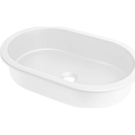 Lavabo in granito da incasso sottopasso ovale finitura alabastro 58,8x39 cm - Delia