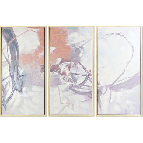 Tableau Abstrait aux tonalités douces pour une déco moderne - Palette abstraite aux teintes pastel et neutres (1/3)