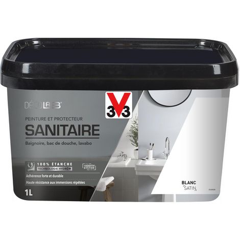 Peinture sanitaire Rénovation perfection® V33 Blanc satin 1L (1/4)