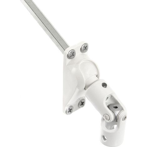 Avosdim – Sortie de caisson 60° pour manivelle Ø 12 mm – Tige hexagonale 7 mm – Platine polyamide teintée masse – Acier zingué et revêtu polyester